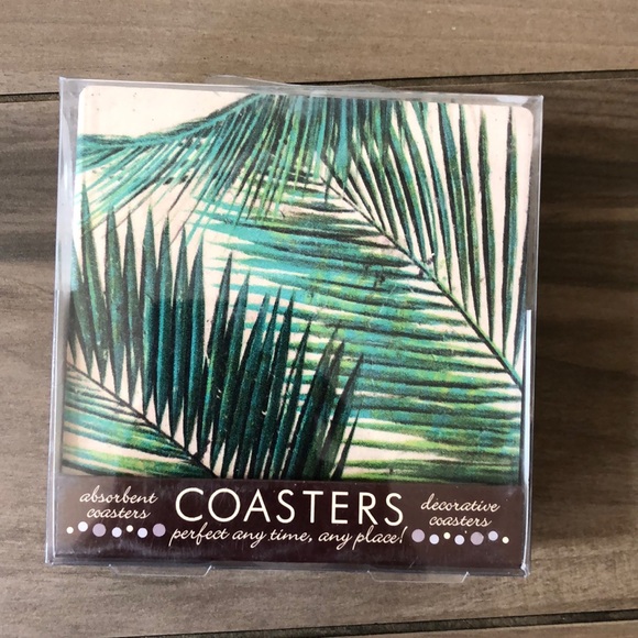 Thirstystone Other - NEW IN BOX, Thirsty Stone palm print coasters